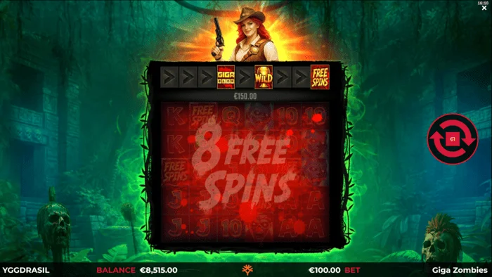 Giga Zombies - rozpoczęcie Free Spins